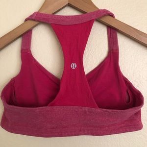 Lululemon halter athletic sports bra pink 6